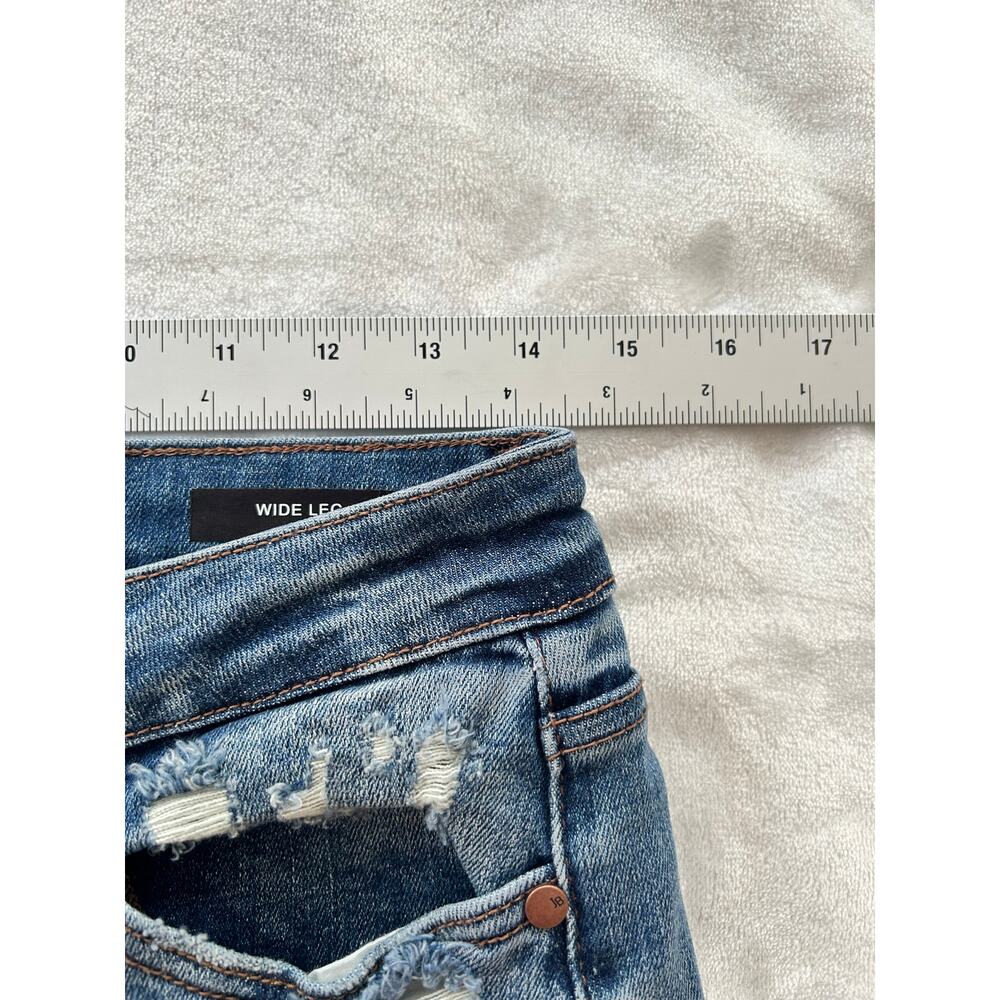 Judy Blue Wide Leg Medium Wash Blue Jeans Women's 9/29 (Actual 31) XC Fast Ship - Picture 5 of 10